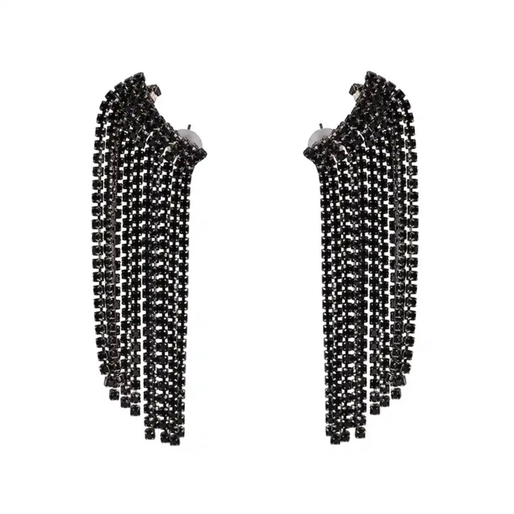 Black Rhinestones Fashion Jewelry Jewelry Accessories Earrings